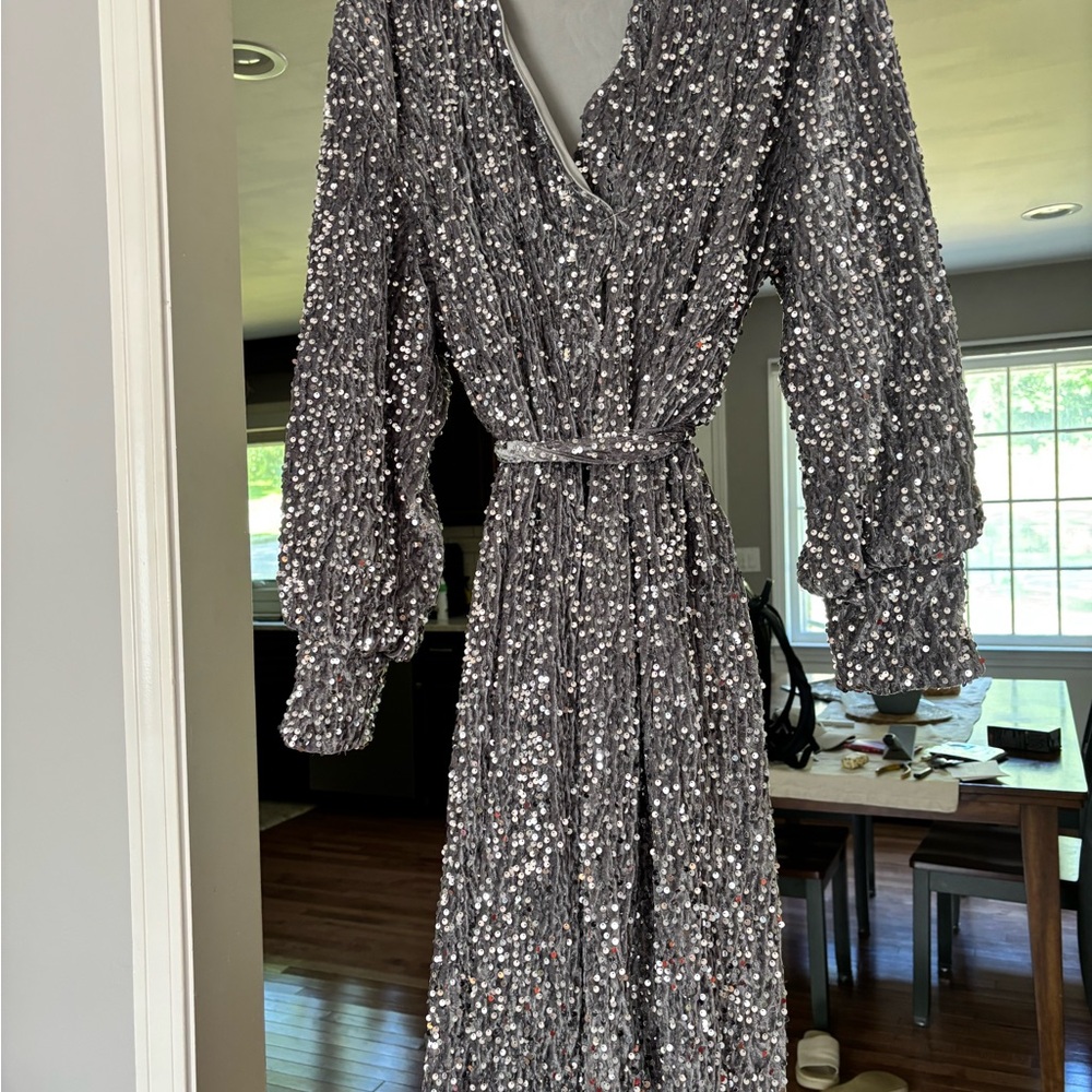 SEQUIN LONG DRESS